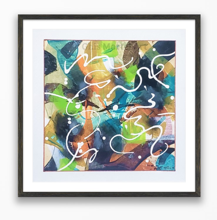 Africano - Acrylique sur bois 12 x 12 po.