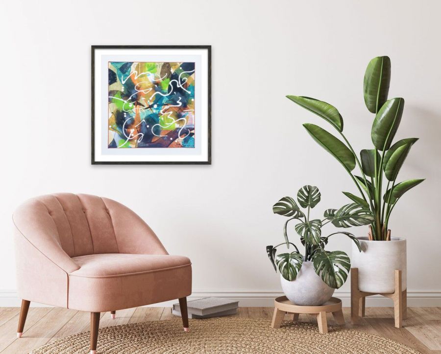 Africano - Acrylique sur bois 12 x 12 po.