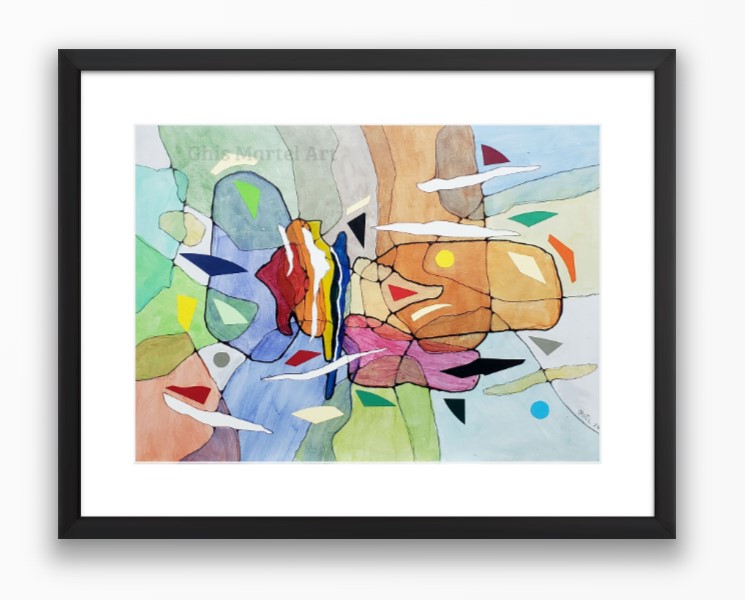 Diaphanek - Acrylique sur bois (12 x 16 po.)