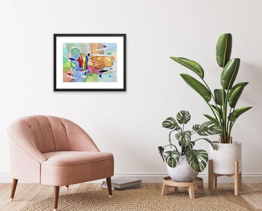 Diaphanek - Acrylique sur bois (12 x 16 po.)