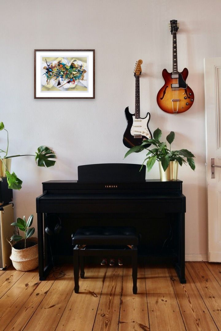 Éclats multiples 1 - Acrylique sur papier (11 x 14 po.) techniques mixtes