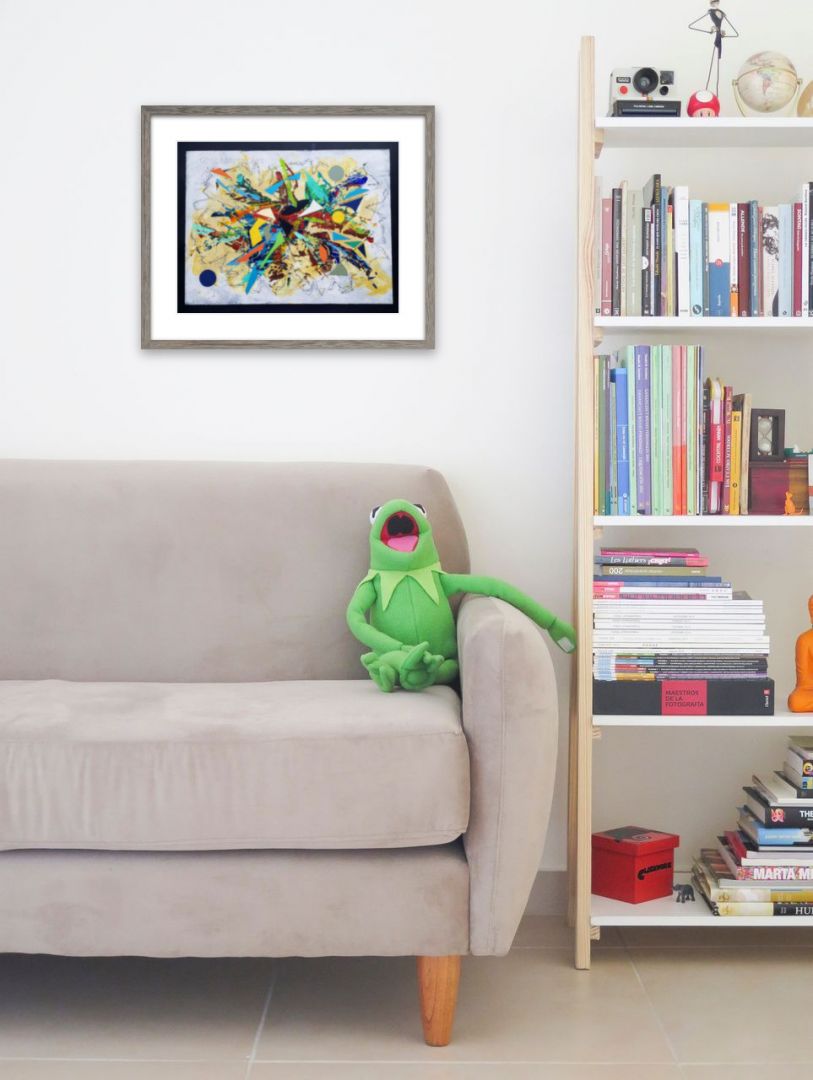 Fragmentum - Acrylique sur bois (14 x 18 po.) techniques mixtes