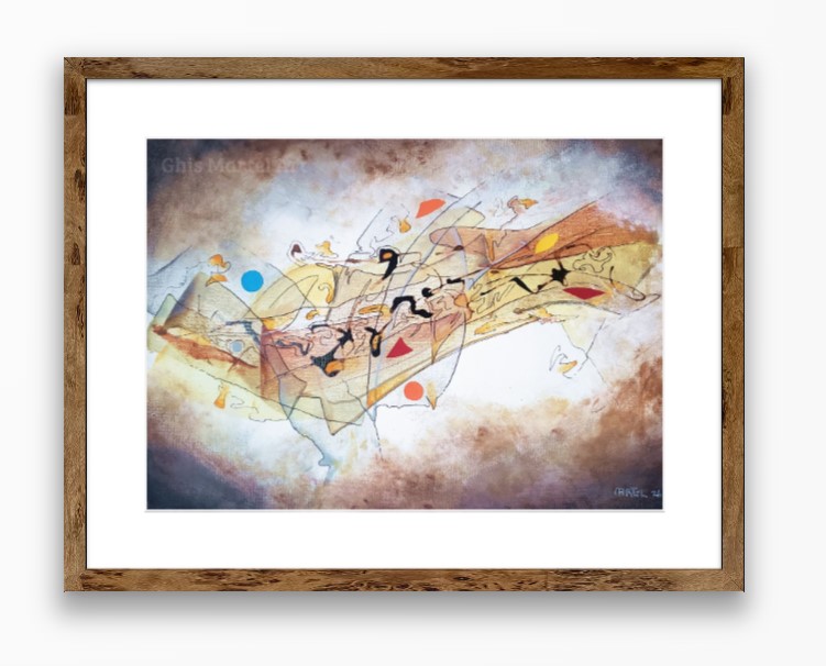 ichtyologik - Acrylique sur toile (16 x 12 po.) technoqies mixtes