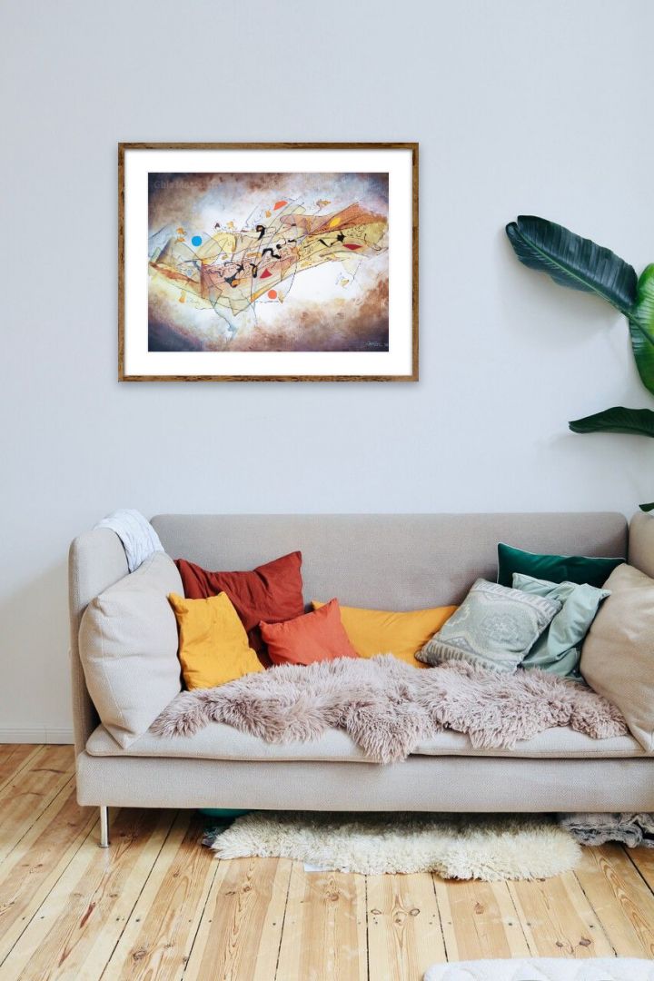 ichtyologik - Acrylique sur toile (16 x 12 po.) technoqies mixtes