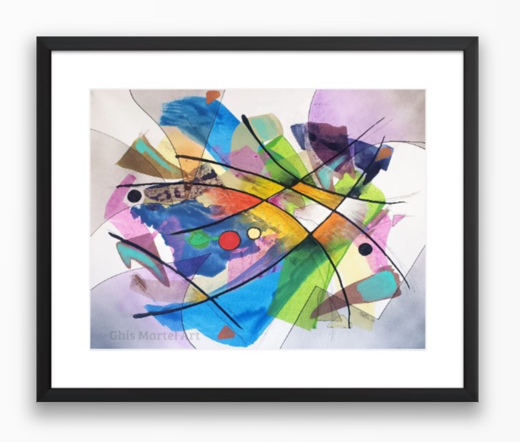 Luminescence croisée - Acrylique sur toile (20 x 16 po.)