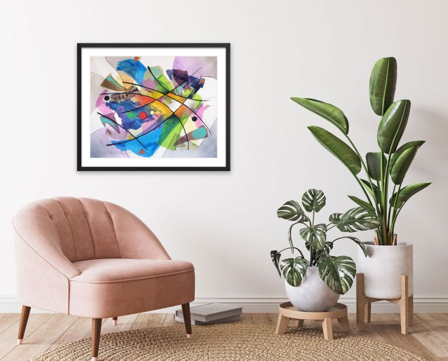 Luminescence croisée - Acrylique sur toile (20 x 16 po.)