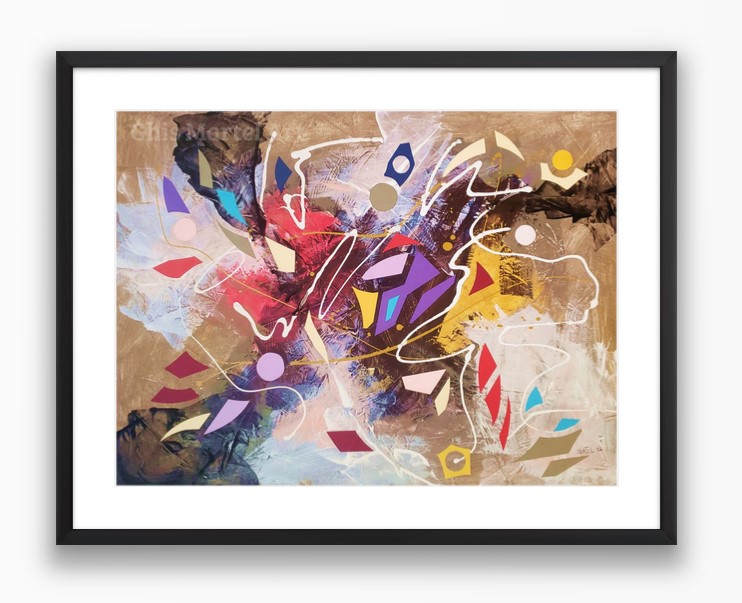 Lumethoria - Acrylique sur MDF 18 X 22 po. techniques mixtes