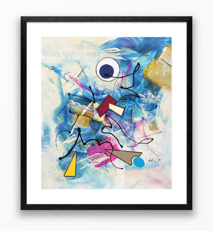 Lunarium - Acrylique sur bois (12 x 10 po.) techniques mixtes