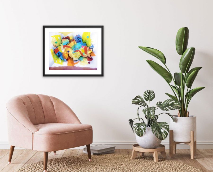 Arboreto - Acrylique sur toile (16 x 20 po.) techniques mixtes