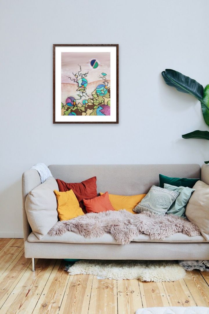 Mundorum - Acrylique sur toile 18 x 14 po. techniques mixtes