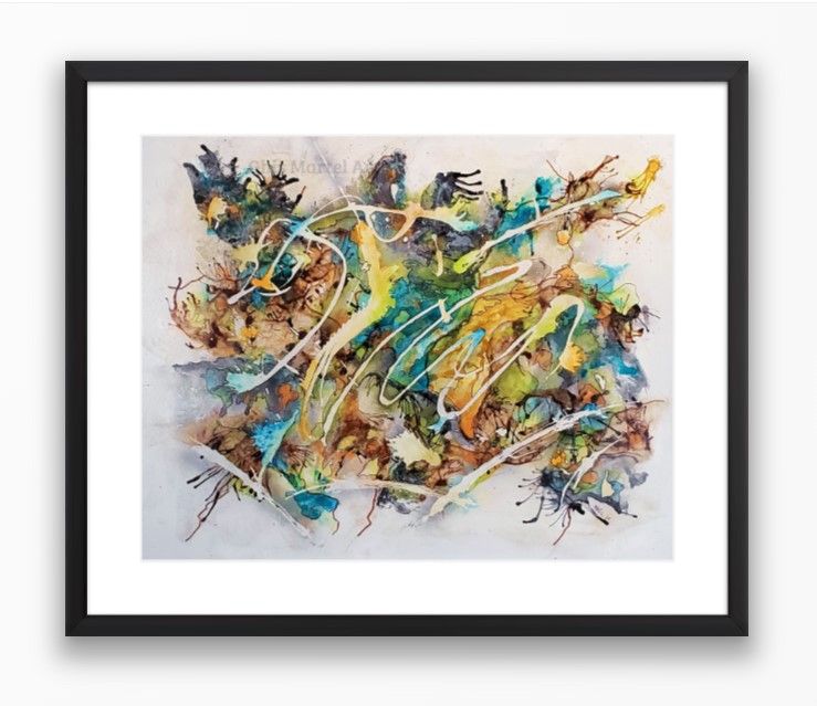 Nebuleuse Énigme - Acrylique sur MDF 18 X 22 po.