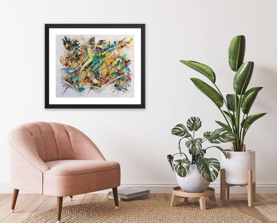 Nebuleuse Énigme - Acrylique sur MDF 18 X 22 po.