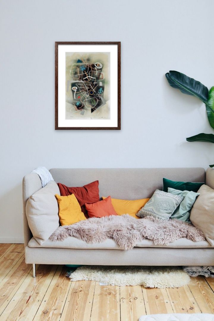 Poésie - Dessin sur papier 21 x 14 po. techniques mixtes