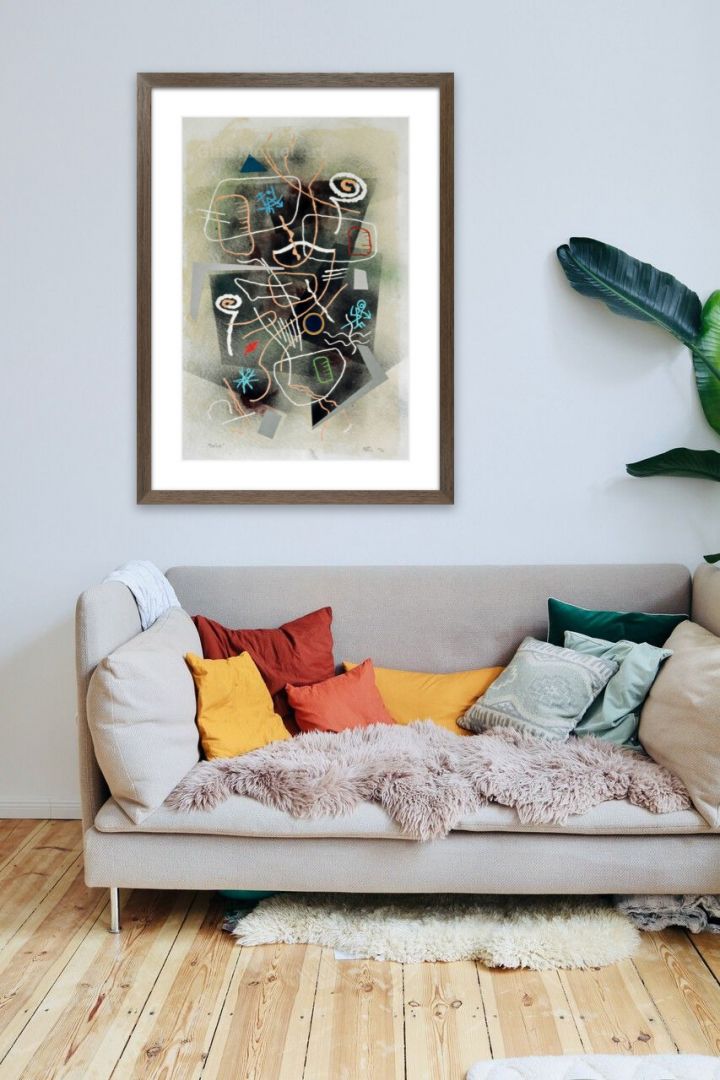 Poésie - Dessin sur papier 21 x 14 po. techniques mixtes