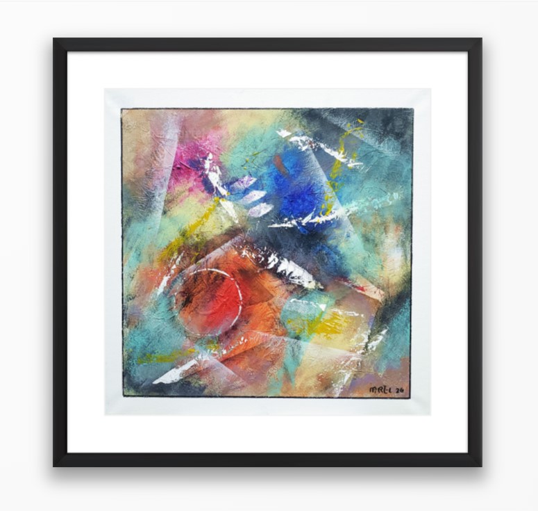 Sans Titre 8 - Acrylique sur toile 16 x 20 po., techniques mixtes