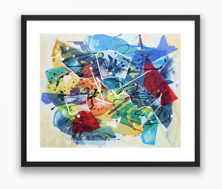 Trois Rêves Flottants - Acrylique sur toile (20 x 16 po.)