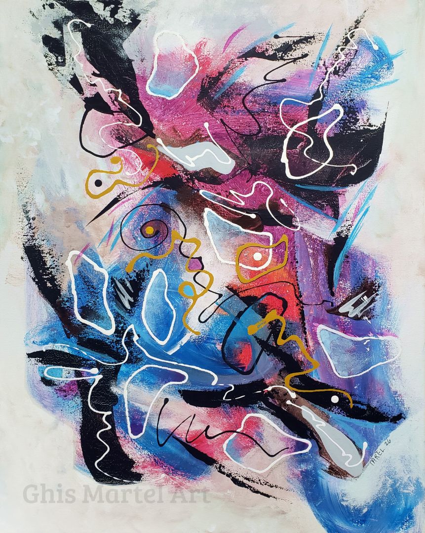 Umbrelium - Acrylique sur toile (16 x 12 po.)