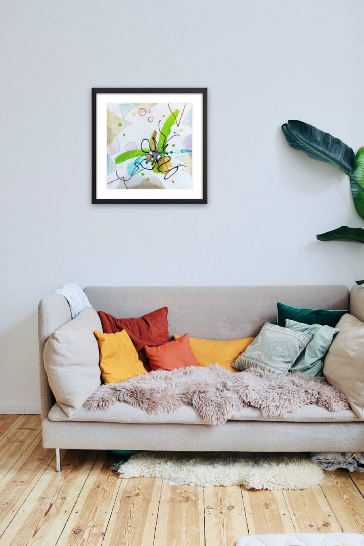 Voltina - Acryliques sur bois 12 x 12 po. techniques mixtes